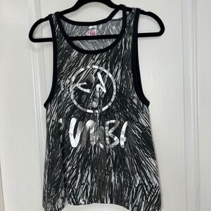 Zumba Wear Graphic Black & Silver Tank Top (Spicy Collection, Size S)